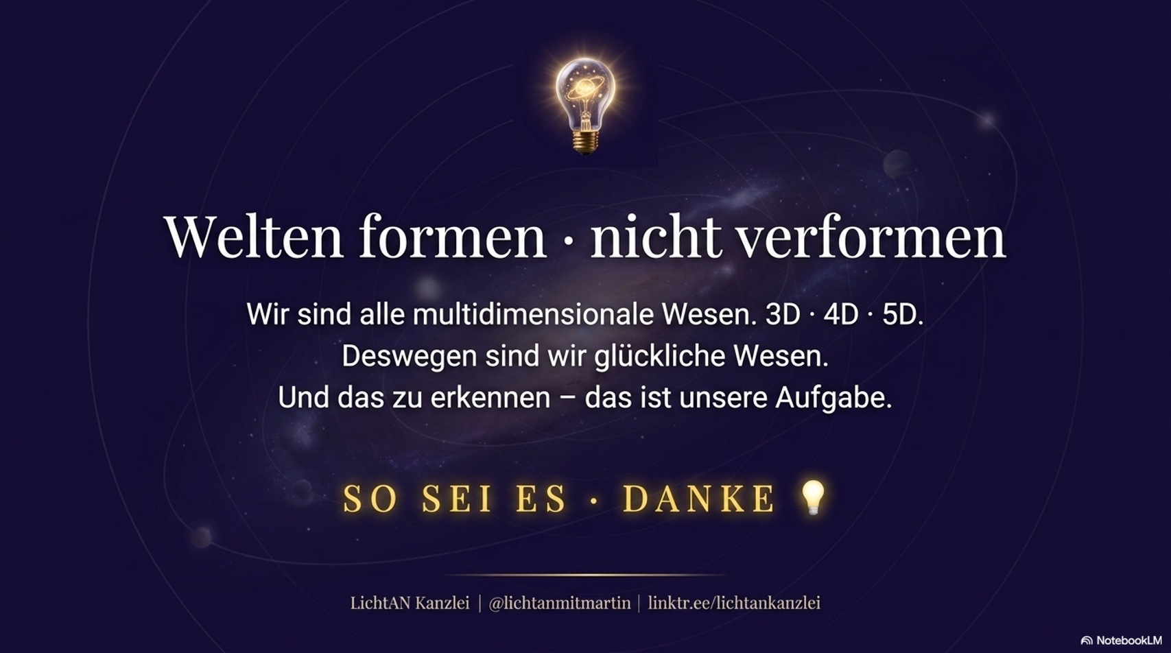 Welten formen nicht verformen
